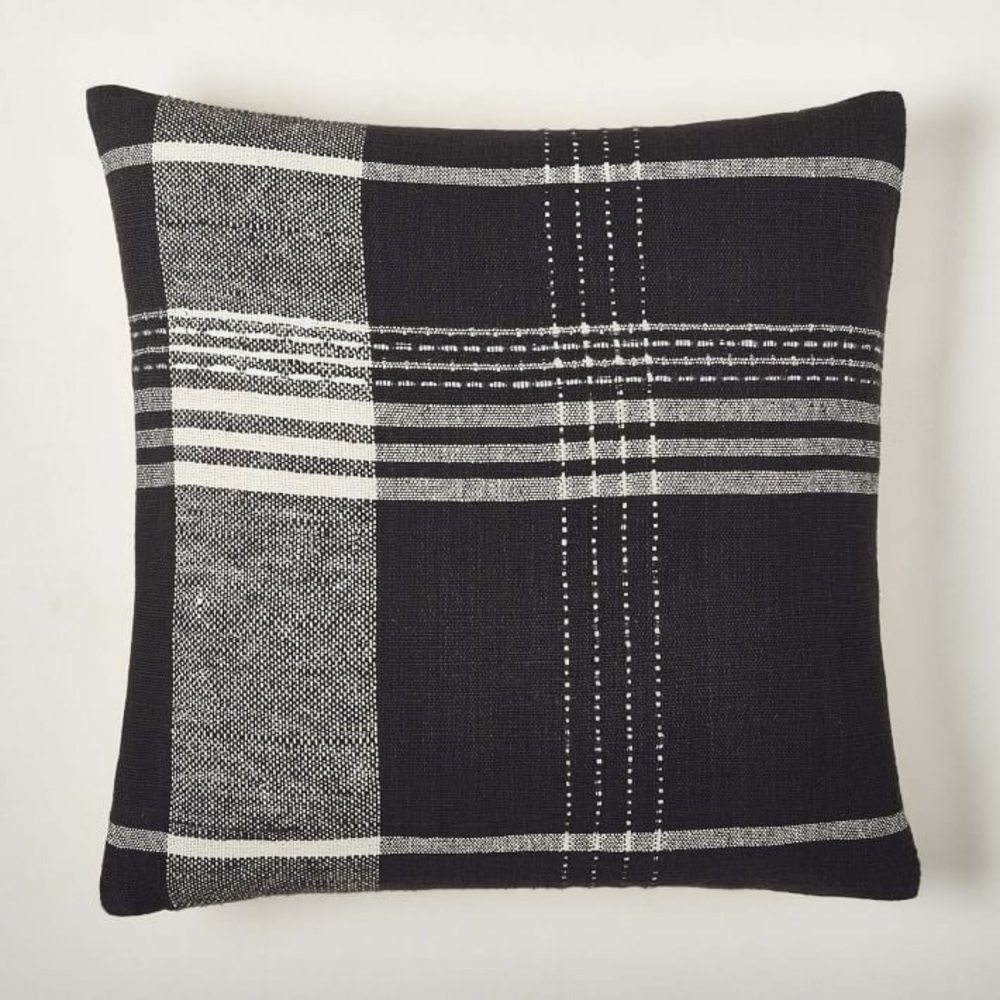west elm | woven origin plaid pillow cover